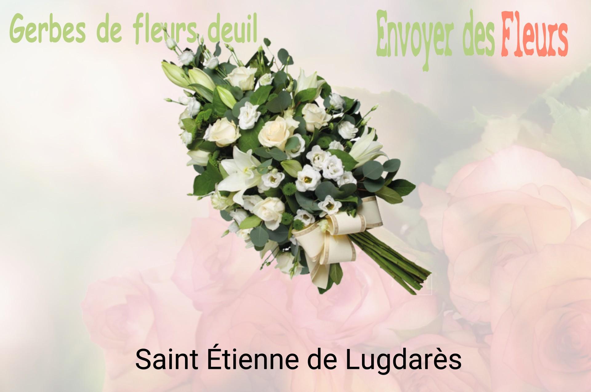 Gerbe de fleurs de deuil livrée à Saint-Étienne-de-Lugdarès